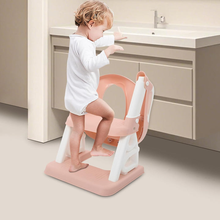 Toilettenleiter für Kinder 2-In-1 Toilettensitz Kinder mit Treppe Kindertoilettensitz mit Treppe 37