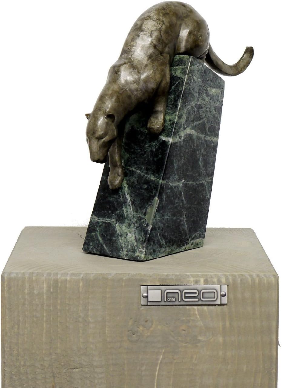 Kunst & Ambiente - Moderne Tierfigur aus Bronze - Schleichender Panther - signiert - Alfred Stevens