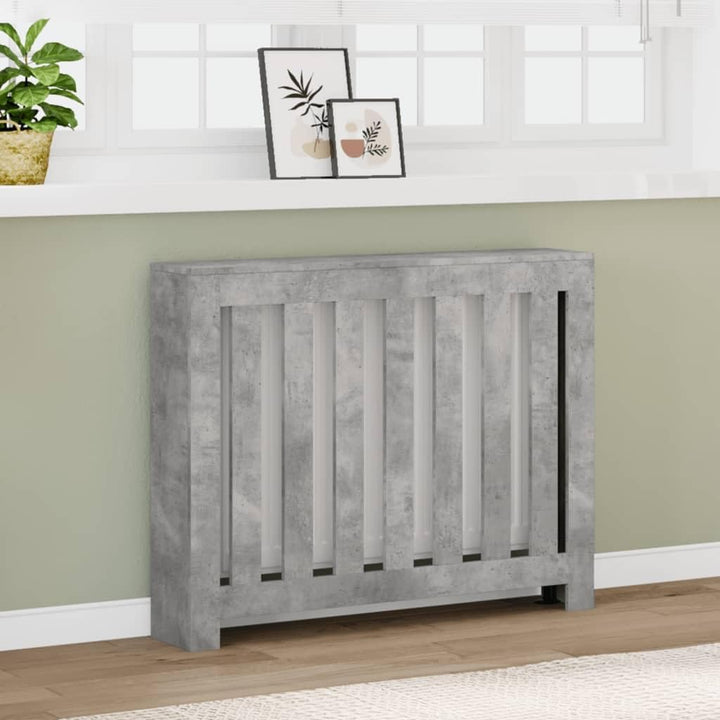 vidaXL Heizkörperverkleidung Betongrau 104x20x82 cm Holzwerkstoff 104 x 20 x 82 cm Betongrau, 104 x