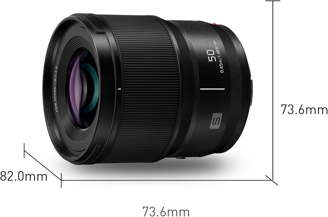 Panasonic S-S50E LUMIX S Objektiv (50mm, Festbrennweite, L-Mount Objektiv, F1.8, Filtergrösse 67mm)