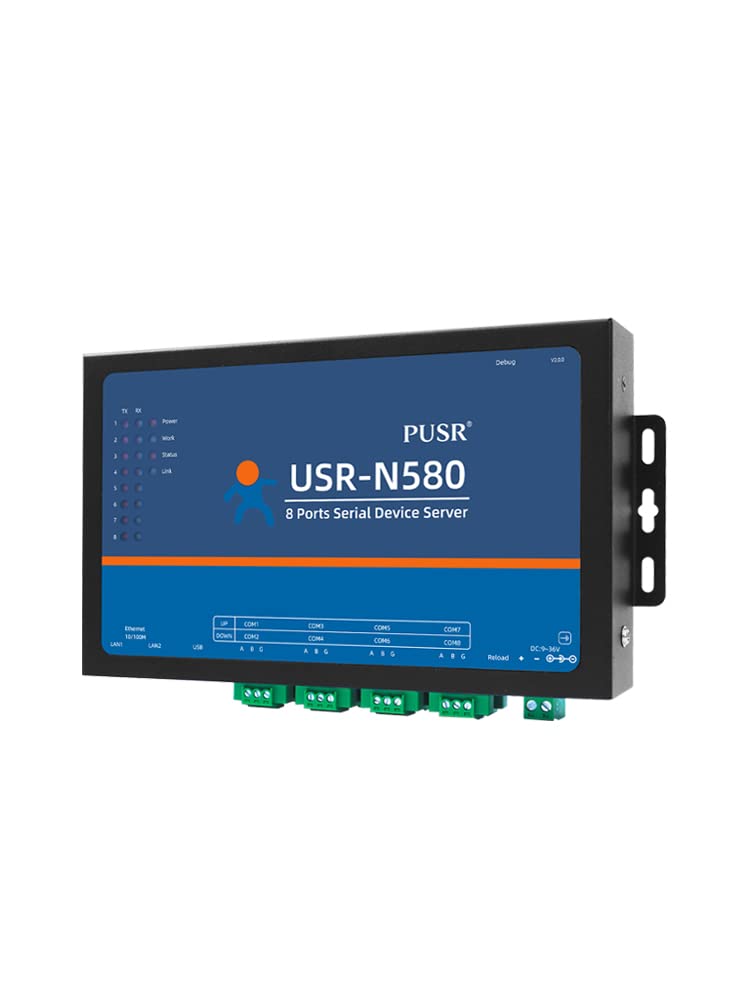 PUSR 8 Ports MQTT Modbus Gateway Unterstützung SSL/TLS Edge Computing RS485 Seriell zu Ethernet Konv