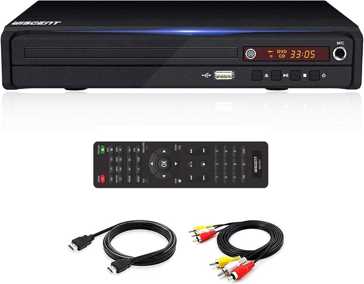 HD-DVD-Player, DVD Player, CD-Player, DVD-Player für TV,DVD/CD/MP3-Disc-Player mit Fernbedienung,Reg