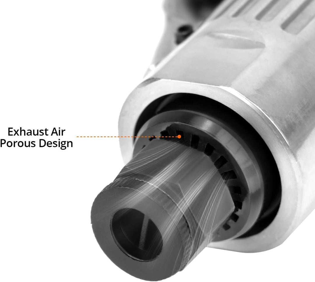 QWORK® Druckluftschleifer 90° Winkelschleifer mit 50mm Schleifscheiben - 12000 U/min - 1/4" Schnella