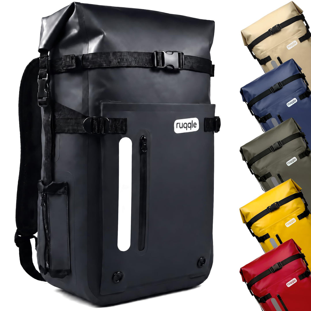 Ruqqle Wasserdichter Rucksack, vielseitig, wasserdicht Tasche, Dry Bag 20/30/45 l, mit 3 Aussentasch