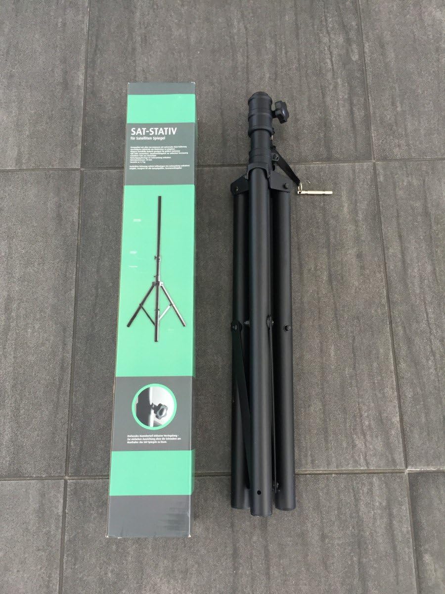 Aluminium Klapp Dreibein Sat Stativ Tripod Campingstativ für Satellitenantenne 1,05m (105cm) Höhe, 4