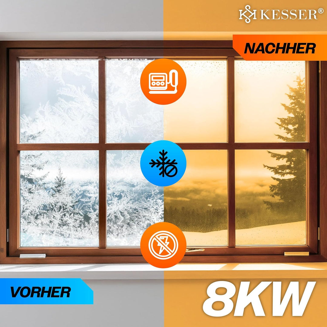 KESSER® Standheizung Diesel 8kW Dieselheizung 12V/24V mit Timer, LCD-Display & Fernbedienung | Schne