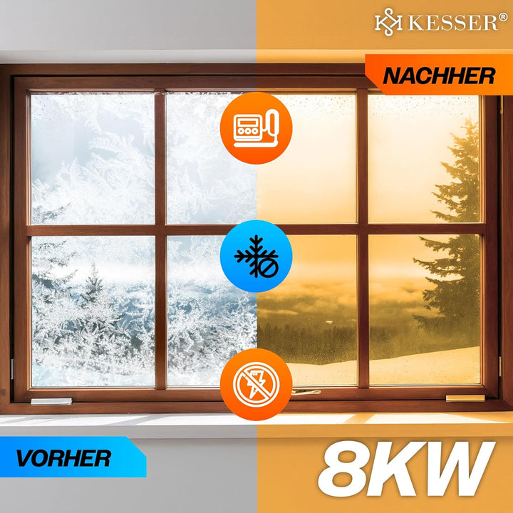 KESSER® Standheizung Diesel 8kW Dieselheizung 12V/24V mit Timer, LCD-Display & Fernbedienung | Schne