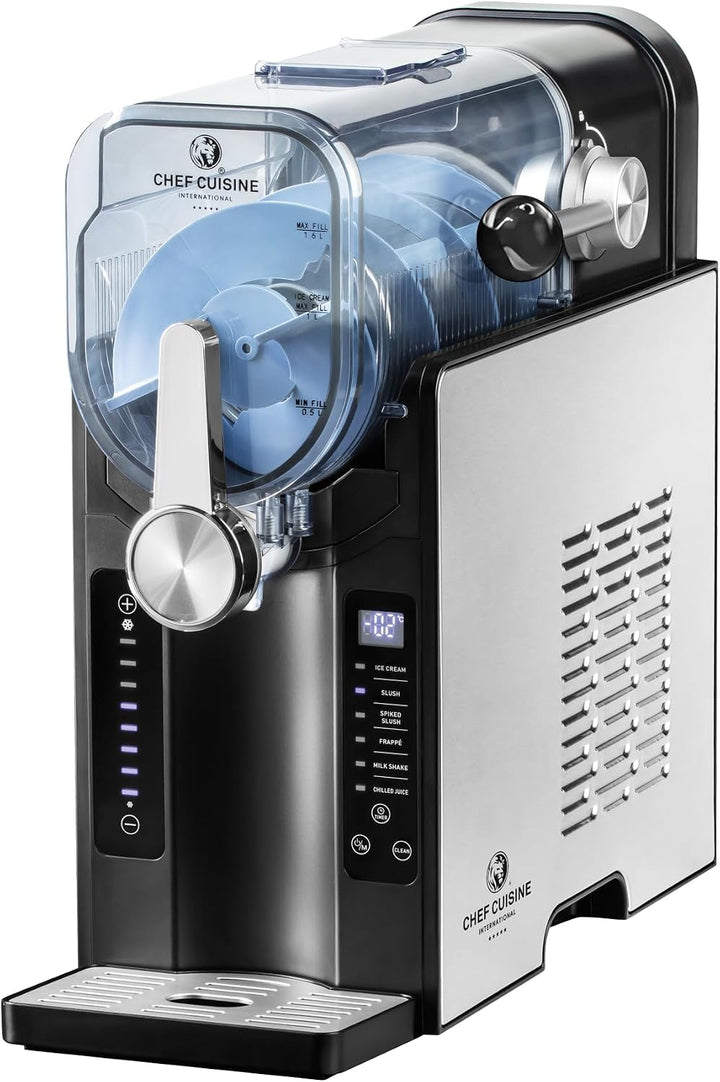 Slush Eis Maschine mit Kompressor, 1,6 Liter, 6 Programme, Touch-Display, Timer, BPA-frei, Automatis