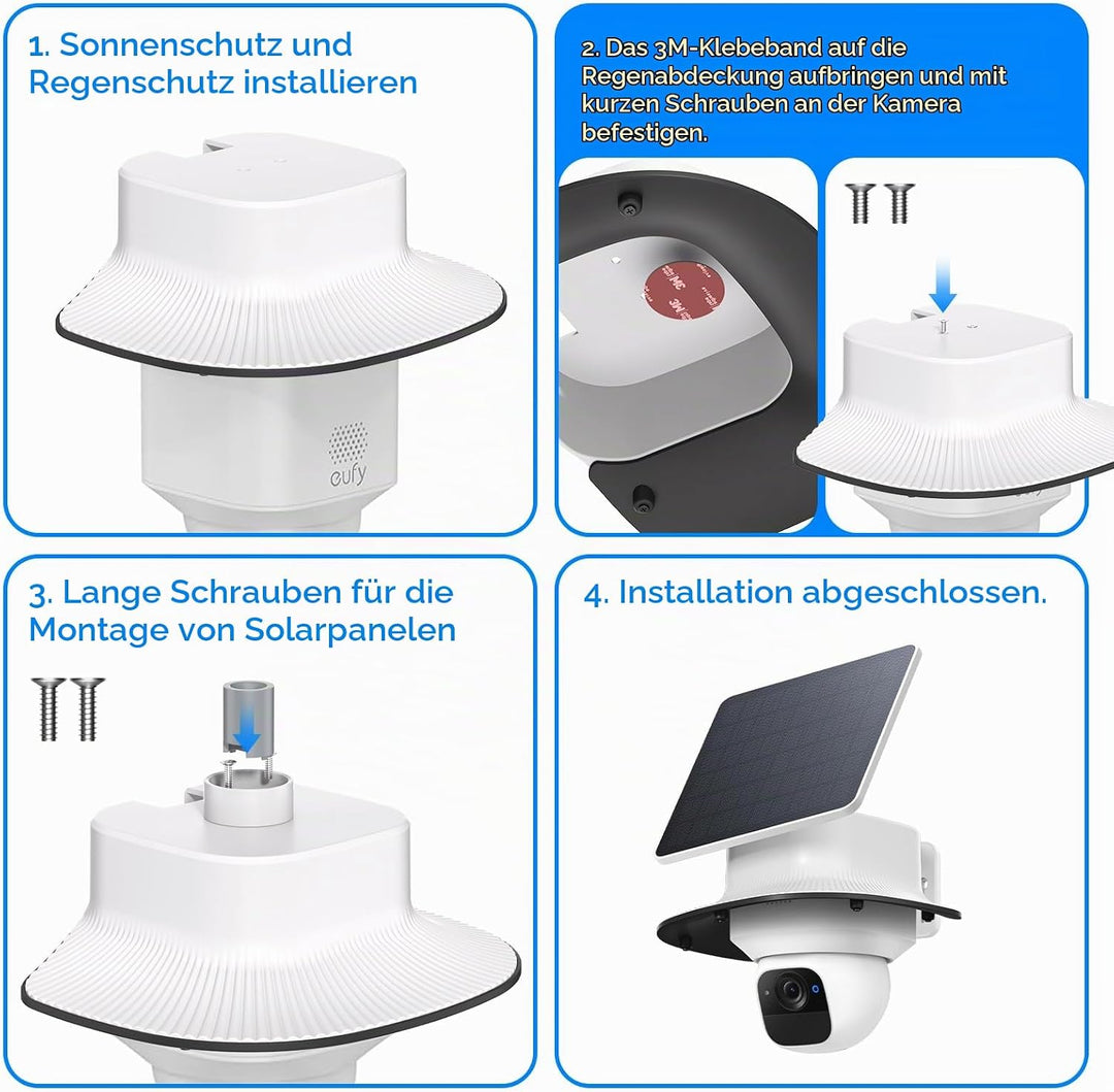 Kamerahülle kompatibel mit Eufy SoloCam E30/E42 und eufy Security 4G LTE Cam S330, Regenschutz für Ü