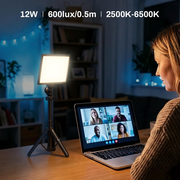 RALENO LED Kamera Video Licht, Eingebauter Wiederaufladbare Batterien 3200K-5600K Dimmbarer Zweifarb