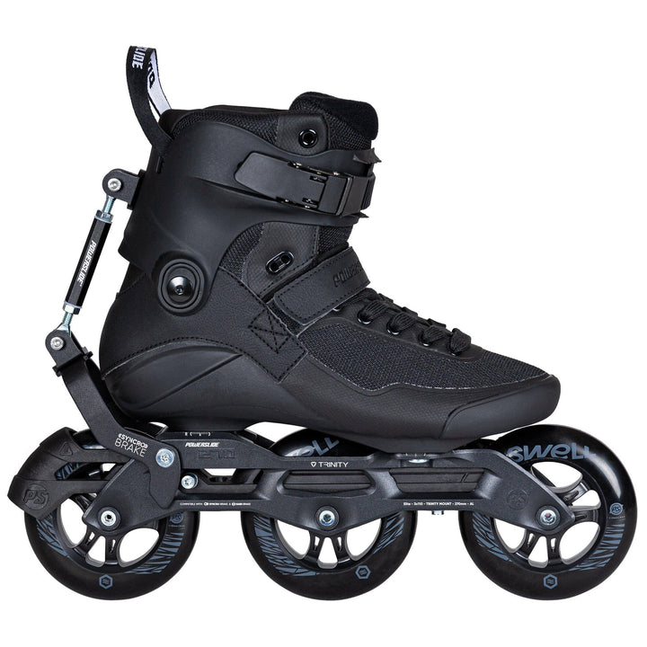 Powerslide Inline Skate Swell Triple Black Syncro 110 Black, für Fitness und Marathon, für Damen und