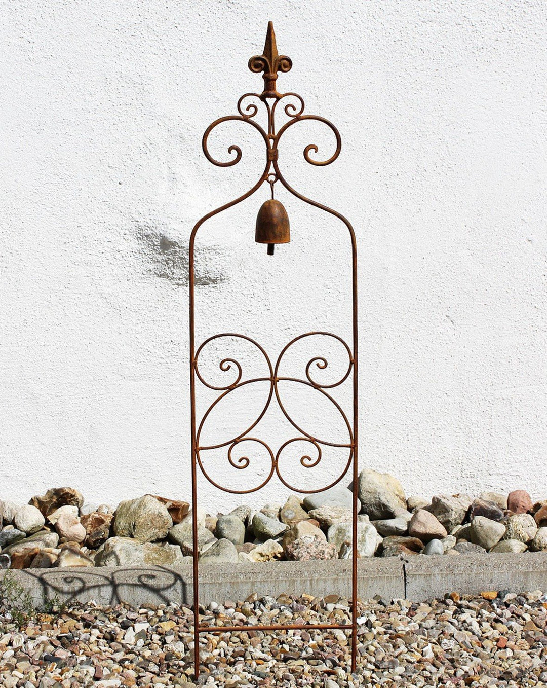 DanDiBo Rankhilfe mit Glocke 120697 Rankgitter aus Metall H-93 cm B-21 cm Kletterhilfe