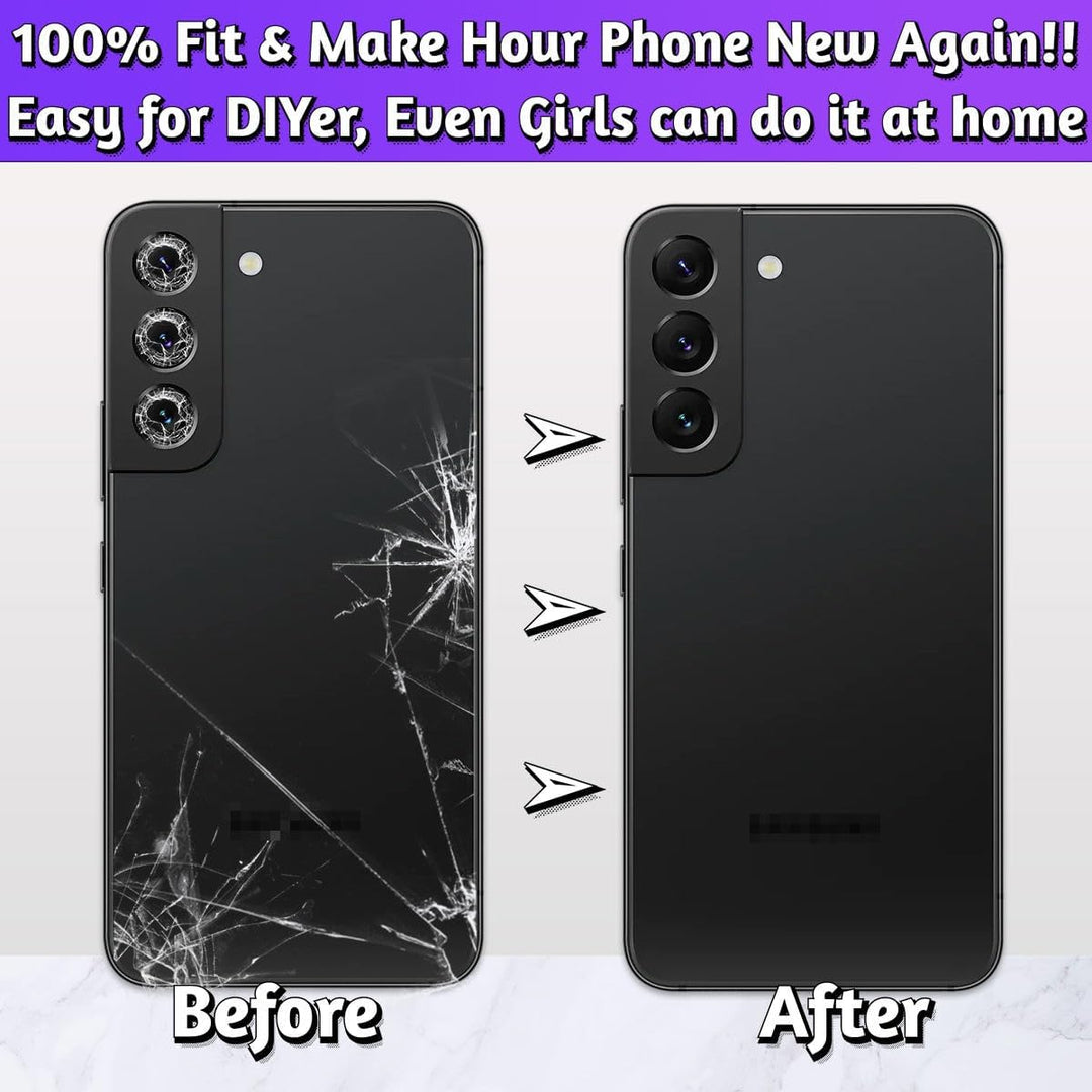 LUVSS Akkudeckel Kompatibel für Samsung Galaxy S22 5G Rückseite Glas Deckel Original Backcover Ersat