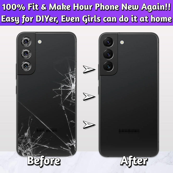 LUVSS Akkudeckel Kompatibel für Samsung Galaxy S22 5G Rückseite Glas Deckel Original Backcover Ersat