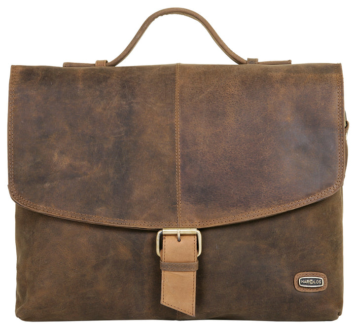 Harold's Lehrertasche 38 x 29 x 9 cm Rind-Leder Aktentasche Aktenmappe braun 339703