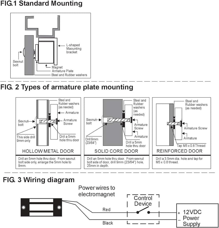 UHPPOTE 60 Kilogramm 100 Lbs Holding Force Elektromagnetische magnetische elektrische Sperre ein Tei