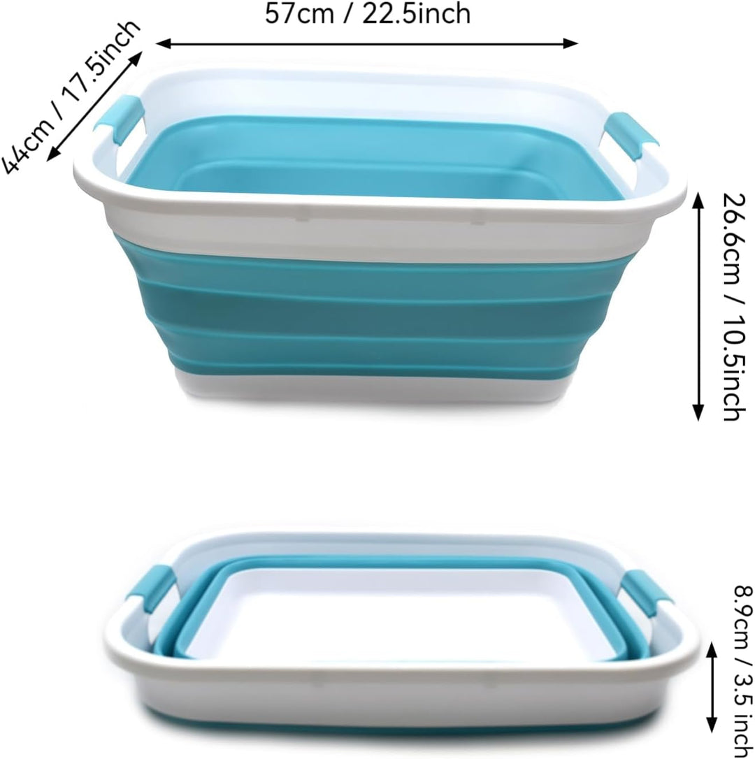 SAMMART 41L (10,8 gallon) Collapsible Plastic Laundry Basket - Foldable Pop Up Storage Container/Org
