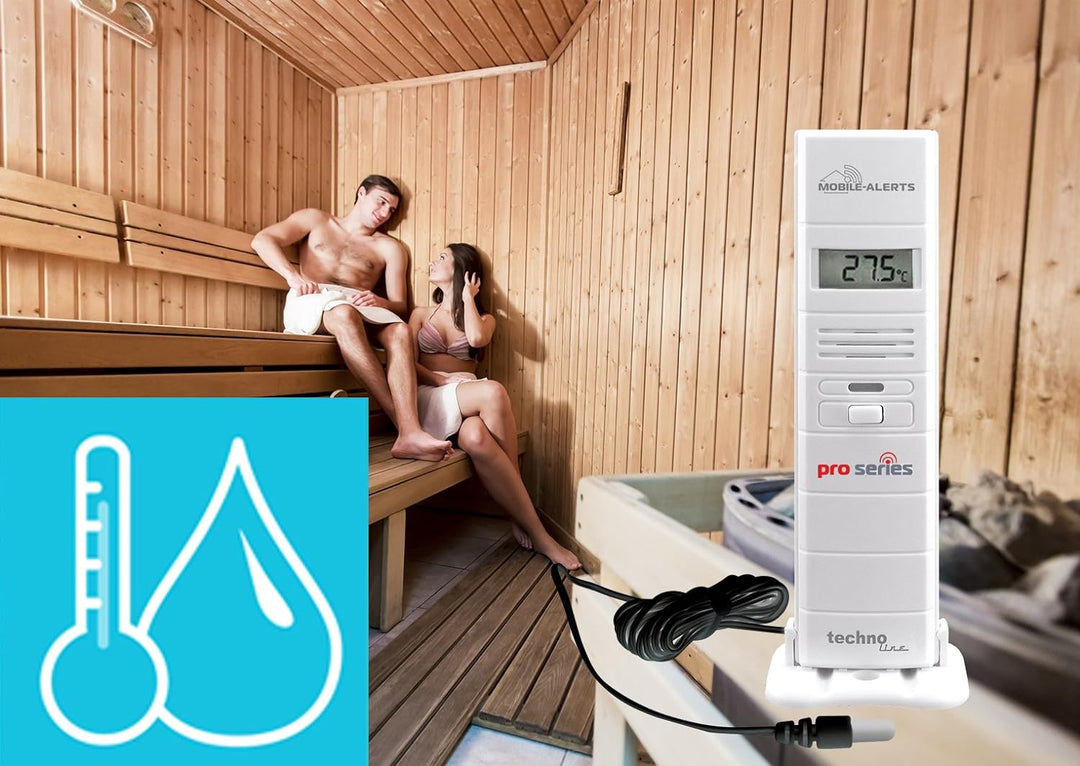 Technoline Profi-Sensor der Prfessional Series von Mobile Alerts MA, 10320, Weiss, 3,4 x 1,9 x 13,2