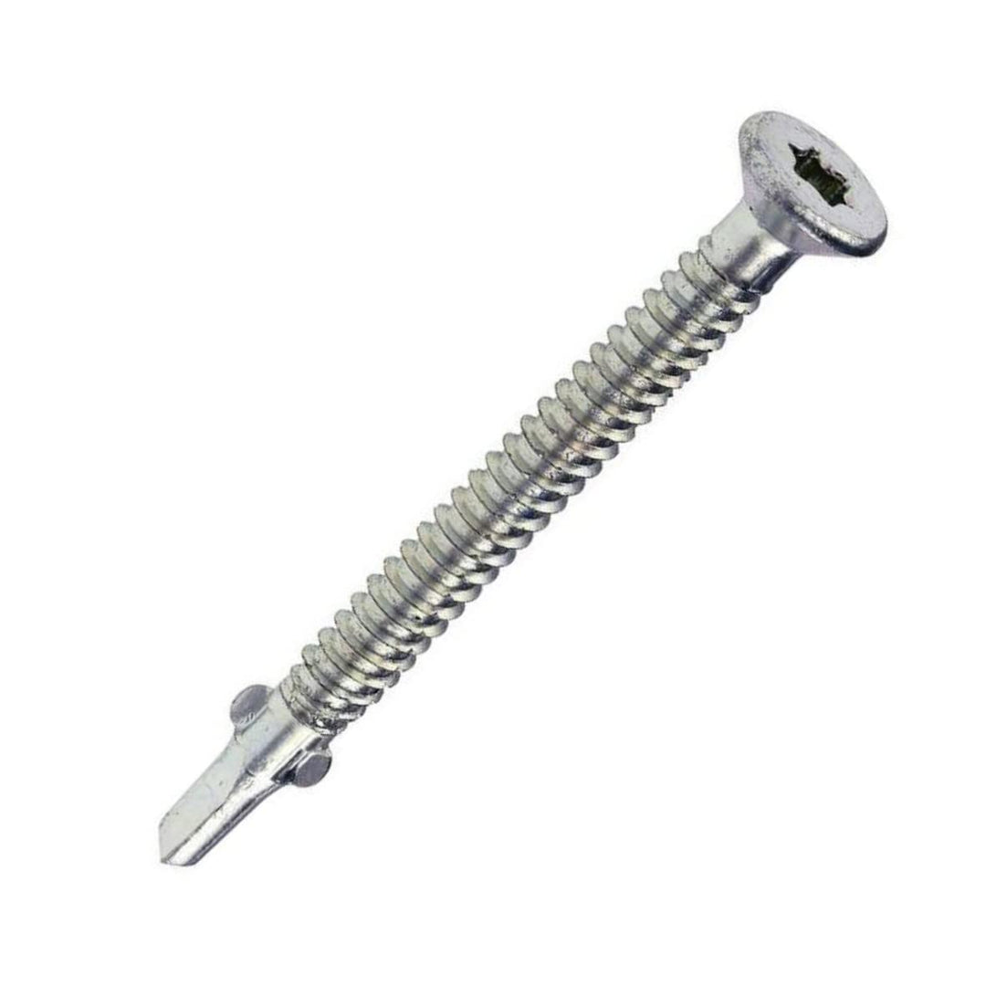 WSDST Ø 6,3mm x 50mm Flügelbohrschrauben Senkkopf für Holz auf Stahl Bohrschrauben Torx TX