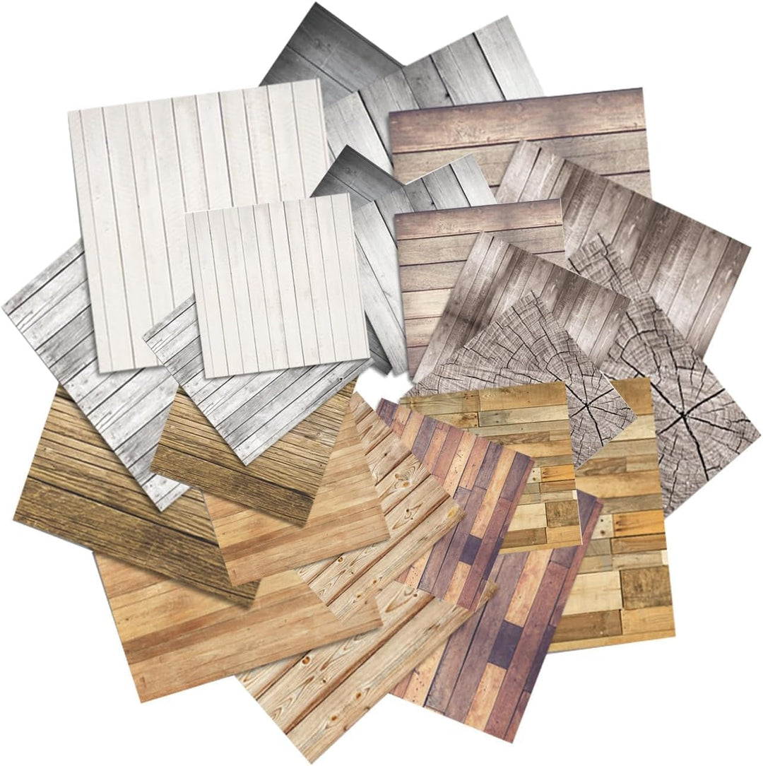 48 Blätter Scrapbook Papier 30x30 cm Dekoratives Craft Papier mit Holz Texturen und Muster für DIY H