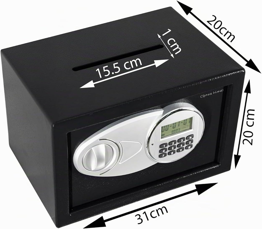 Genie Hand – Elektronischer Tresor Safe mit Einwurfschlitz – B-Klasse-Schloss – Anti-Bounce-Technolo