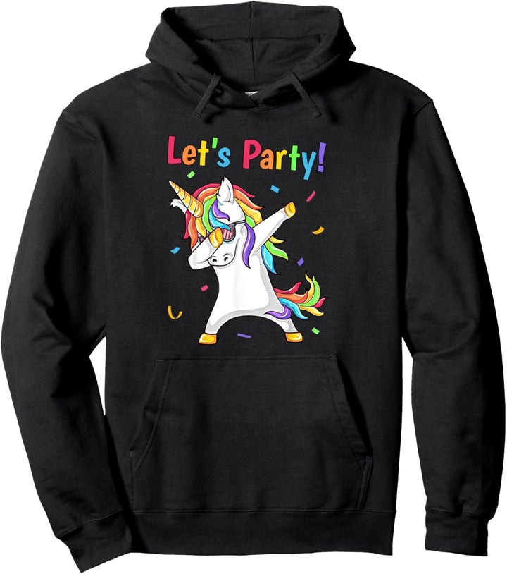 Einhorn Lets Party Outfit Damen Herren Junge Mädchen Einhorn Pullover Hoodie