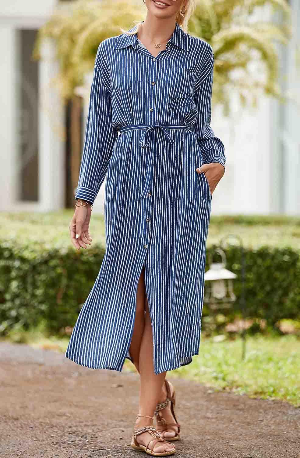 Orshoy Damen Strandkleid Hemd Langarmshirt Bikini Cover Up Freizeithemd Button Down Bluse Shirt Stra