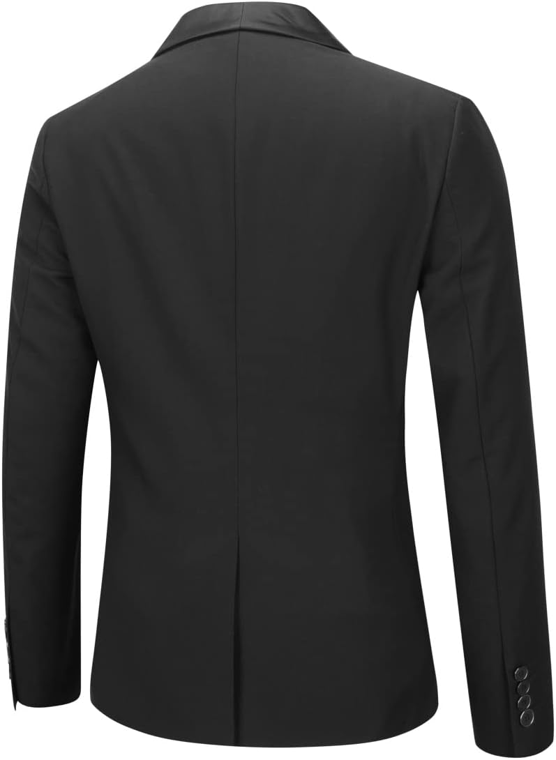 YOUTHUP Sakko Herren Slim Fit Schalkragen Anzugjacke 1 Knopf Tuxedo Jacke für Hochzeit Freizeit XS S