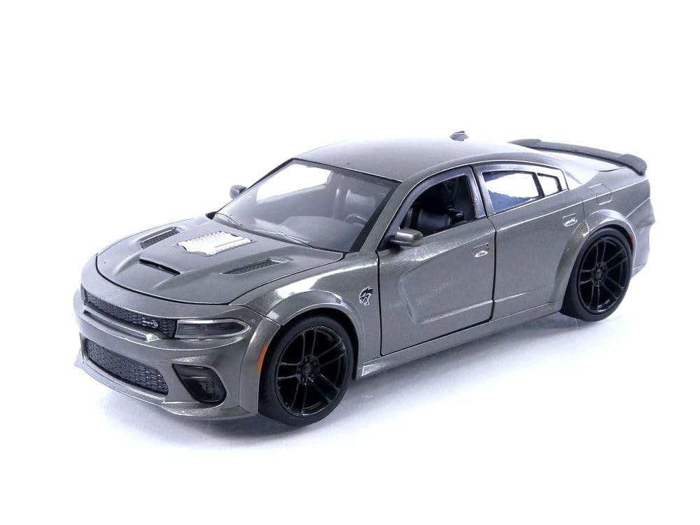 Jada Toys - Fast and Furious Auto Dodge Charger (1:24, grau) - Modellauto 2021 Dodge Charger SRT Hel