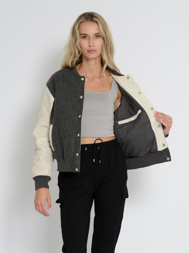 MUSTANG Damen Jacke Jacke XS ecru/anthra, XS ecru/anthra