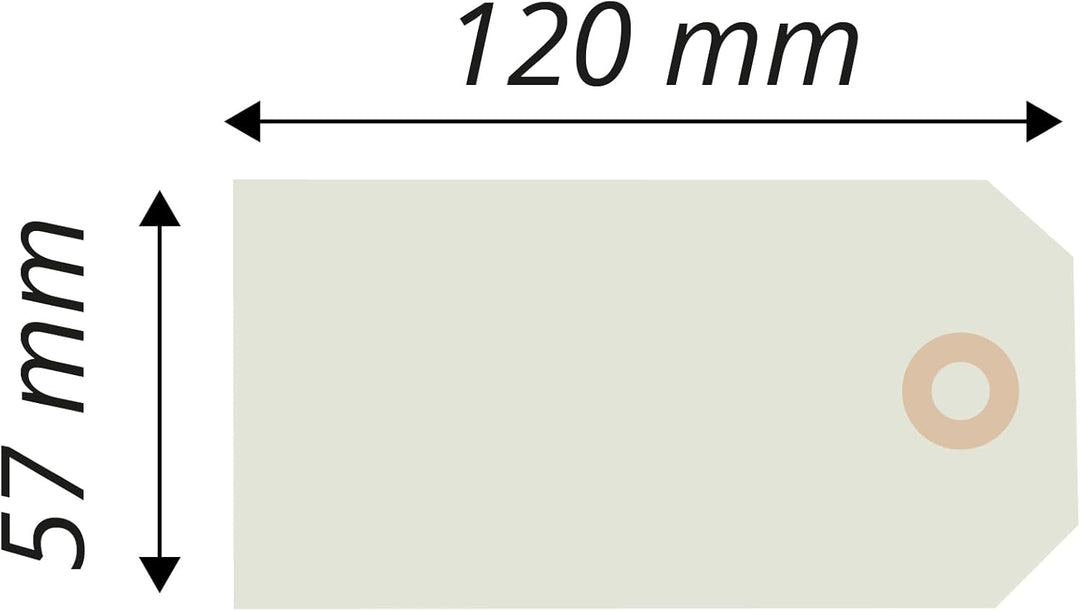 agipa 121315 Gepäckanhänger mit Draht, 120 x 57 mm, 1,000 Gepäckanhänger