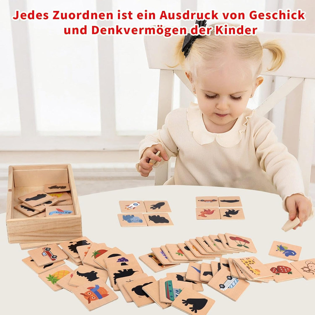 Montessori Spielzeug für 2 3 4 5 Jahre, Matching-Blöcke, Holzspielzeug, Kinderspielzeug, Lernspielze