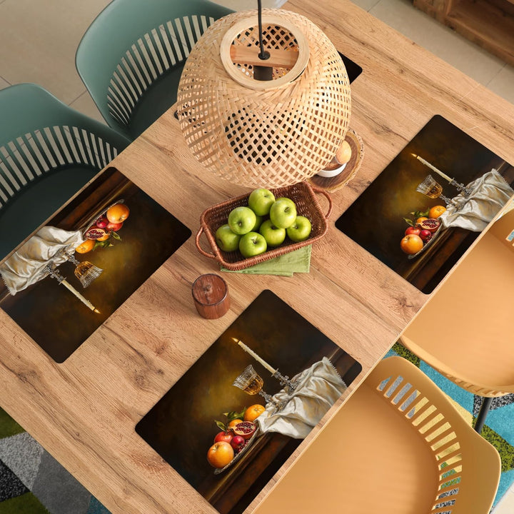 KitchenYeah© Platzsets Abwaschbar 6-Teilig 45x30 cm Tischsets Platzdeckchen Platzset Unterlage Tisch