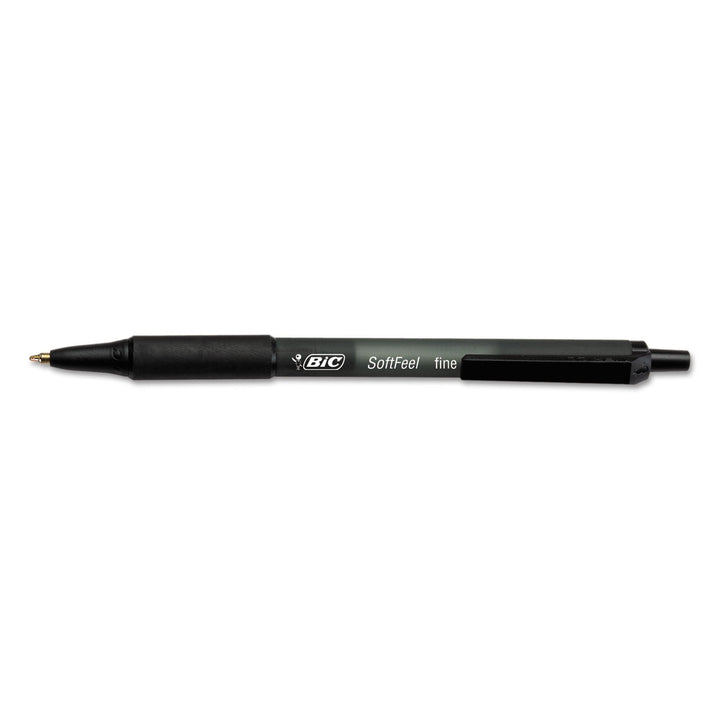 Soft Feel Ballpoint Retractable Pen, Black Ink, Fine, Dozen Black, Fine Point 12 stück (1er Pack), B