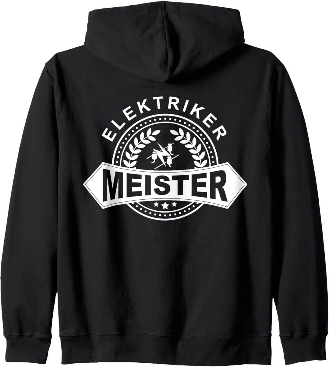 Elektriker Meister mit traditionellem Zunftwappen Kapuzenjacke