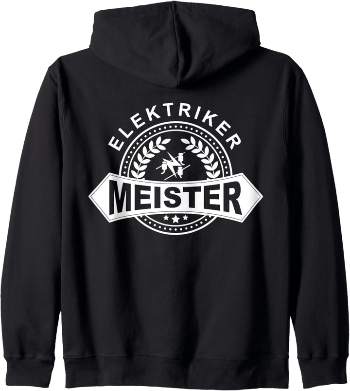 Elektriker Meister mit traditionellem Zunftwappen Kapuzenjacke