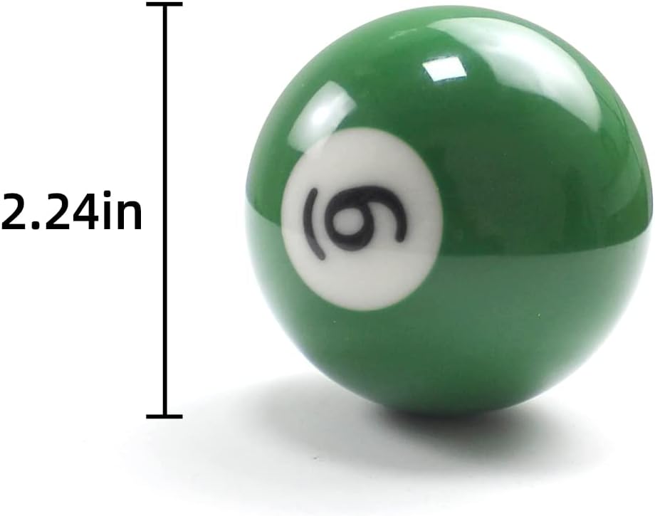 PolyMath Billiard Pool Balls, Complete Set of 16 Pool Balls, Diameter 22.5" (57.2mm) Weight 170/180G