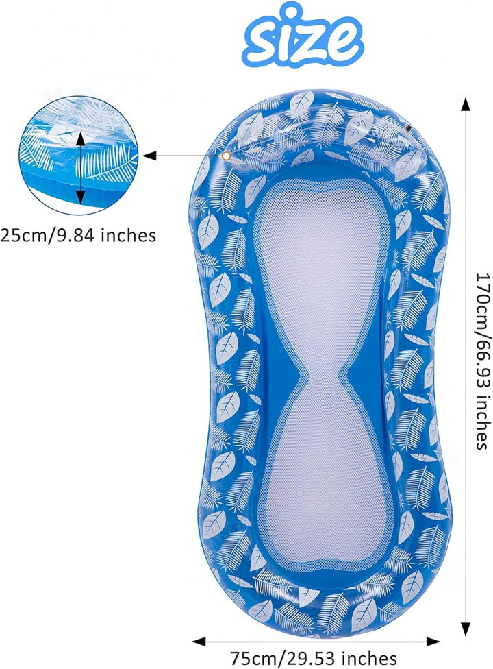 Buen Don Luftmatratze Pool, Aufblasbare Float Lounger Luftmatratze Pool Wasser-Hängematte (Blau), Bl