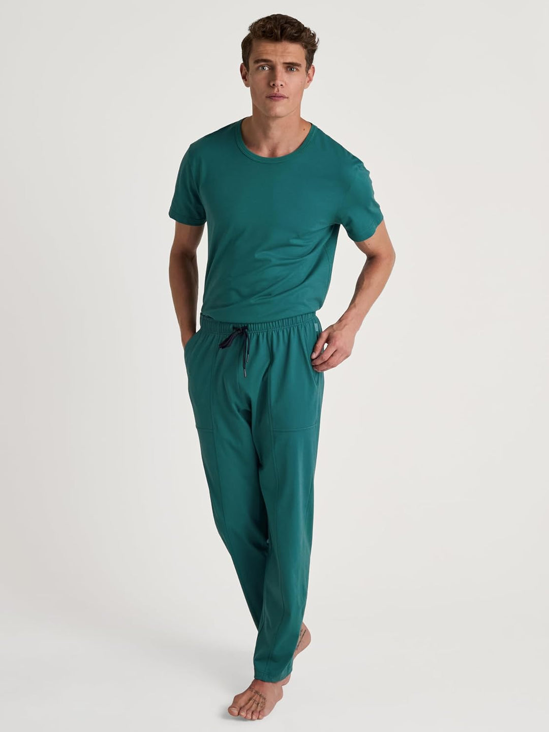 CALIDA RMX Lounge Jogginghose Herren, mit Seitentaschen 46-48 Philo Green, 46-48 Philo Green