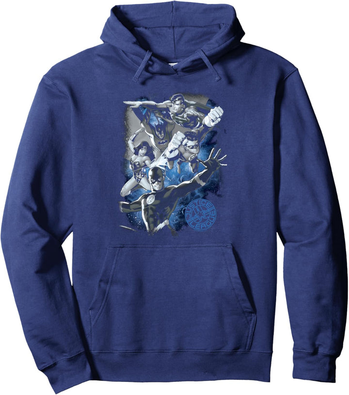 Justice League Galactic Attack Nebula Pullover Hoodie