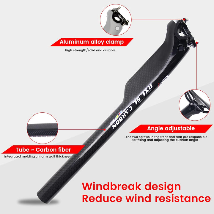 Sattelstütze Carbon，RXL SL MTB sattelstütze 27.2/30.8/31.6mm Fahrrad sattelstütze schwarz 350/400mm