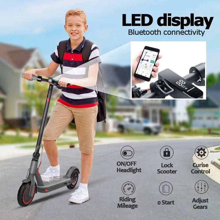 PLAYBIK E-Scooter 8.5 Zoll Elektroroller für Erwachsene mit App-Funktion, Faltbarer e Roller, 20-30k