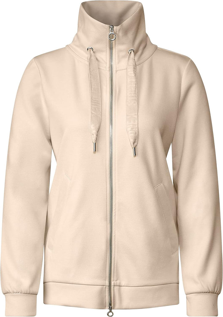 Street One Damen Sweatjacke mit Stehkragen