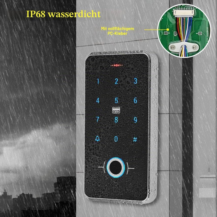 FST Kit Türzugangskontrollsystem Set Biometrie Fingerabdruck IP68 wasserdichte RFID-Tastatur + Netzt