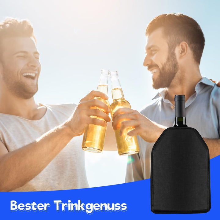 2er-Set Weinkühler Manschette - Kühlmanschette für Wein, Sekt, Champagner & Flaschen - Universeller