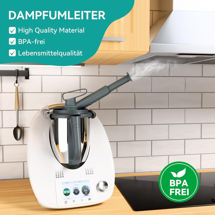 Dampfumleiter für Thermomix Zubehör TM5 TM6 TM31, Dampfumleitung für Schutz Küchen Hängeschränke, Ex