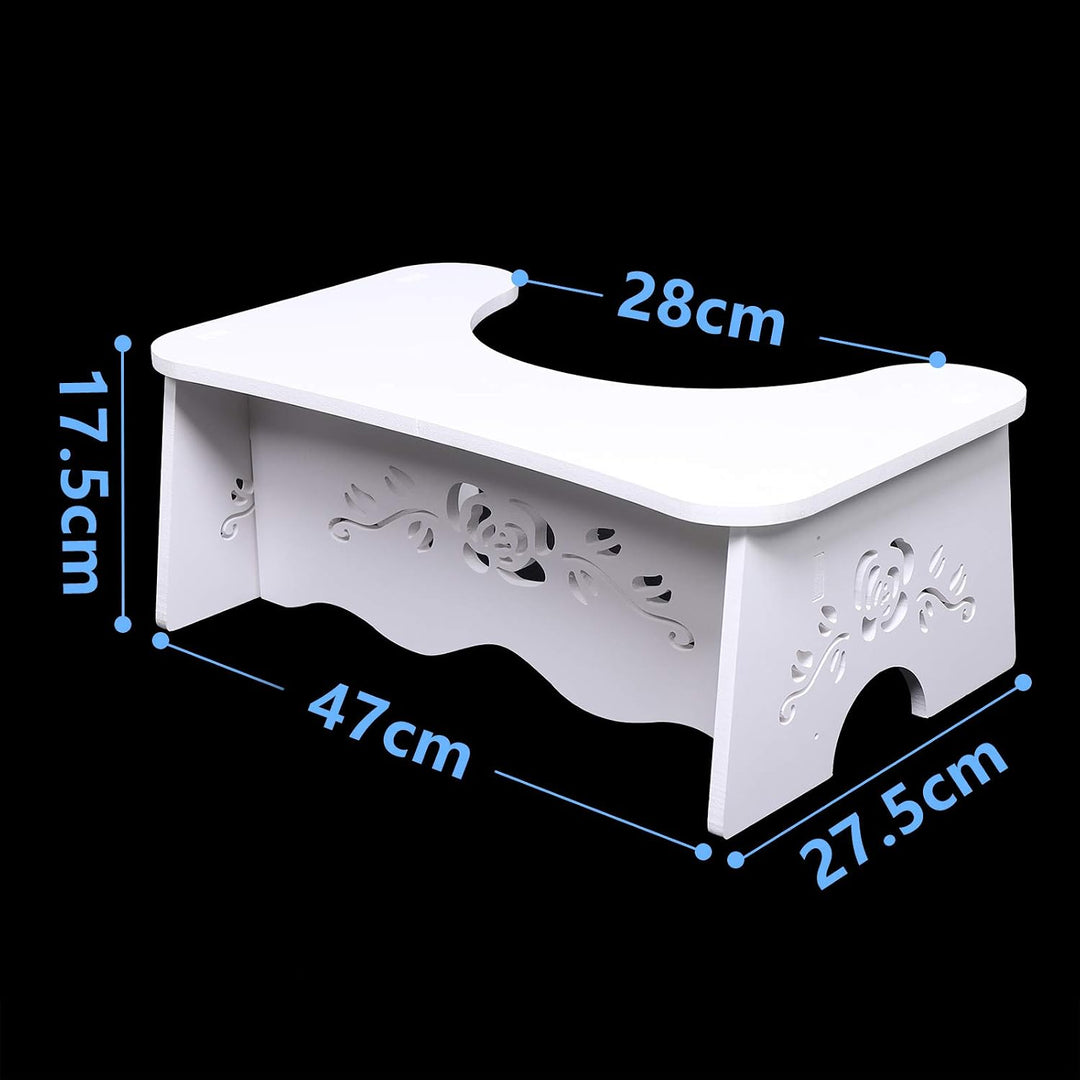 TFCFL Toilettenhocker, Anti-rutsch Tritthocker fr Badezimmer, Wei, Holzwerkstoff, Klassisch, WC Hock