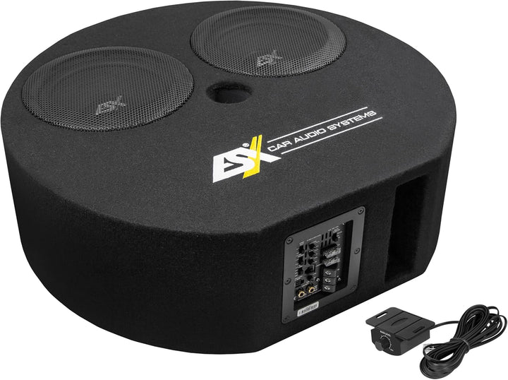 ESX DBX800A - 2 x 20cm (8") DUAL-AKTIV Bass für Reserverad-Mulde | Class-D Power mit 400 Watt RMS un