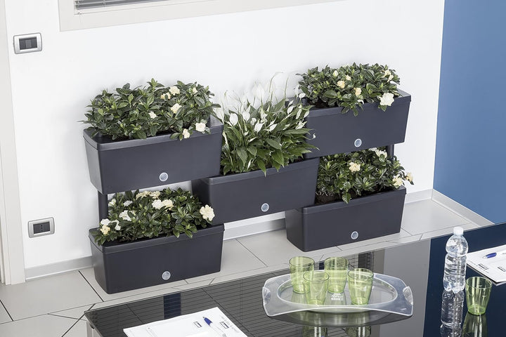 Bama Nässestop S18 Garten Modular Brick Pflanzgefässe, 59 x 23 x 27 cm Grau, Grau