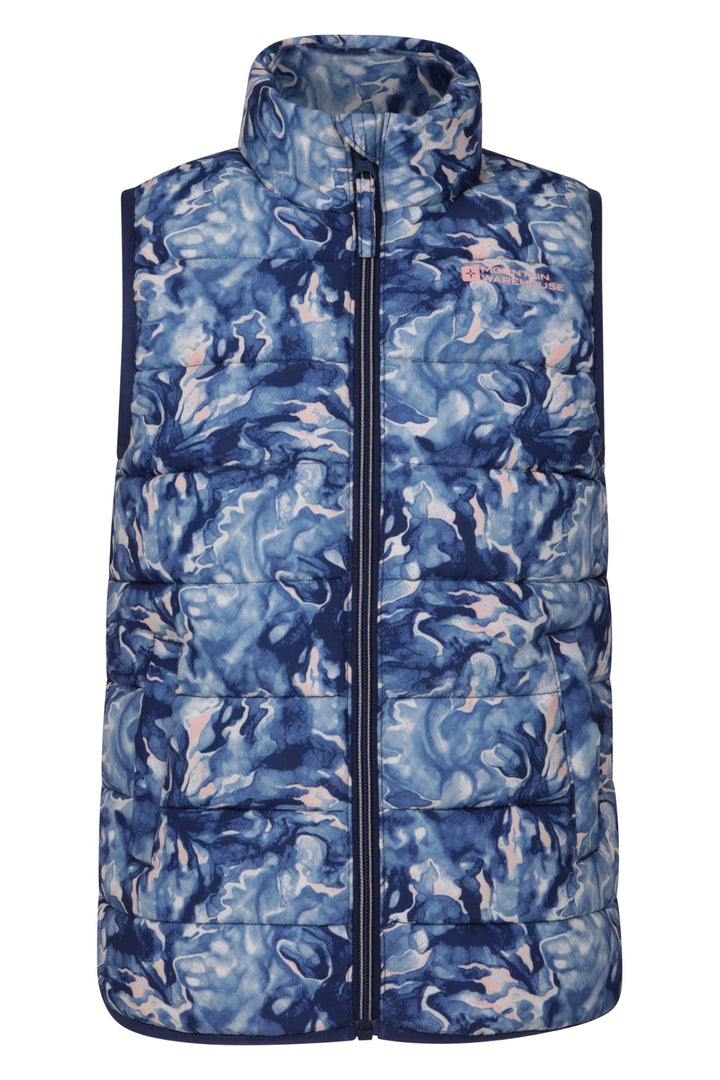 Mountain Warehouse Gepolsterte Kinder-Weste von Rocko - wasserabweisend, Mikrofaserweste, 2 Vorderta